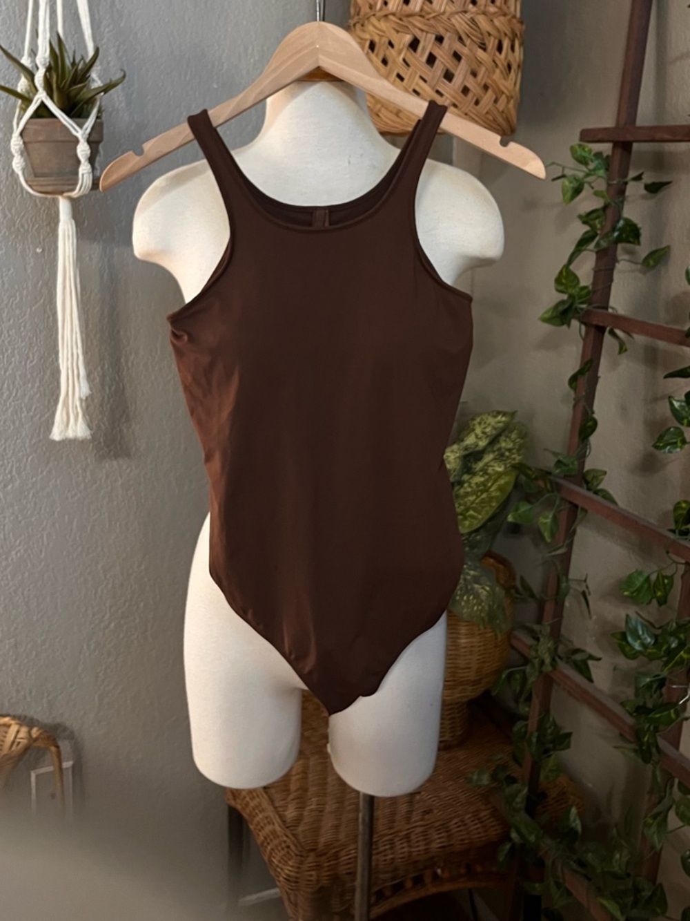 ▪️Skims‎ Fits Everybody Brown Tank Sleeveless Bodysuit M
